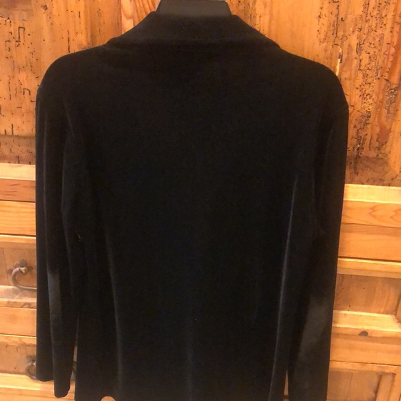 VINTAGE VELVET JACKET WITH FLORAL BUTTONS - Picture 5 of 9